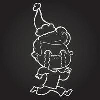 Christmas Man Chalk Drawing vector