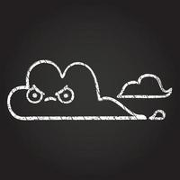 Drifting Cloud Chalk Drawing vector