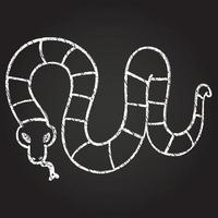 Hissing Snake Chalk Drawing vector