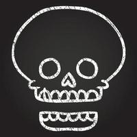 Spooky Skull Chalk Drawing vector