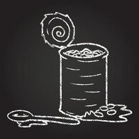 Canned Food Chalk Drawing vector