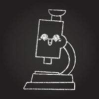 Microscope Chalk Drawing vector