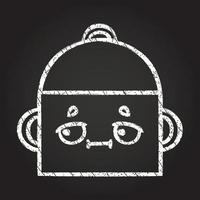 Cooking Pan Chalk Drawing vector