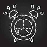 Alarm Clock Chalk Drawing vector