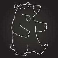 Polar Bear Chalk Drawing vector