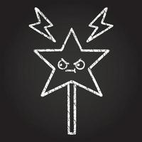 Magic Wand Chalk Drawing vector