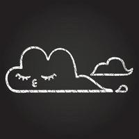 Drifting Clouds Chalk Drawing vector