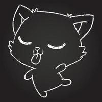 Cat Chalk Drawing vector