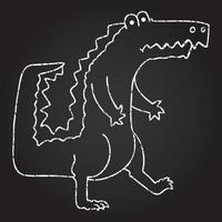 Crocodile Chalk Drawing vector