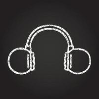 Headphones Chalk Drawing vector