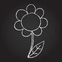 Scribbled Flower Chalk Drawing vector