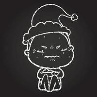 Festive Woman Chalk Drawing vector