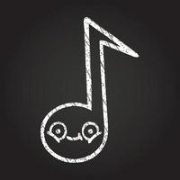 Musical Note Chalk Drawing vector