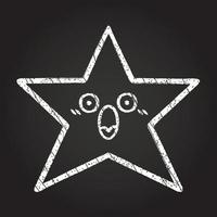 Star Chalk Drawing vector