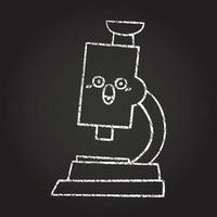 Microscope Chalk Drawing vector