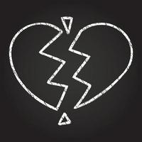 Broken Heart Chalk Drawing vector