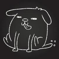 Dog Scraping Chalk Drawing vector