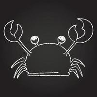 Crab Chalk Drawing vector