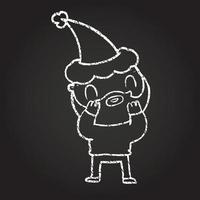 Christmas Man Chalk Drawing vector