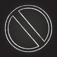 Ban Symbol Chalk Drawing vector