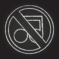 Music Ban Chalk Drawing vector