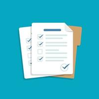 Contract documents pile vector illustration
