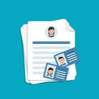 Profile,Document design concept,flat cartoon style of user or profile vector