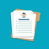 Profile,Document design concept,flat cartoon style of user or profile vector