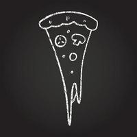 dibujo de tiza de pizza vector