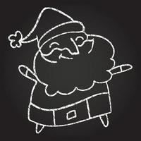 dibujo de tiza de santa claus vector