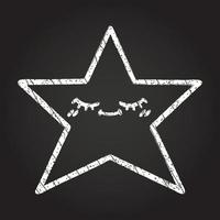 Star Chalk Drawing vector