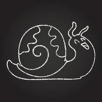 Snail Chalk Drawing vector