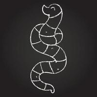 Worm Chalk Drawing vector