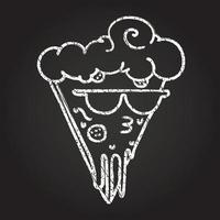 Cool Pizza Chalk Drawing vector