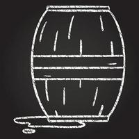 Leaky Barrel Chalk Drawing vector