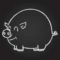 Pig Chalk Drawing vector