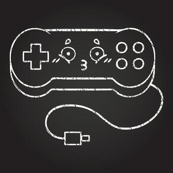 Console Controller Chalk Drawing vector
