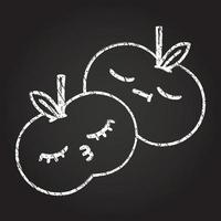 Apples Chalk Drawing vector