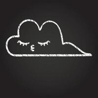 Raincloud Chalk Drawing vector