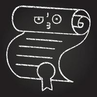 Important Document Chalk Drawing vector