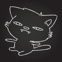Cat Chalk Drawing vector