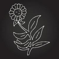 Flower Chalk Drawing vector