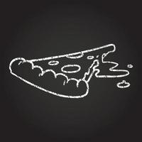 Pizza Slice Chalk Drawing vector