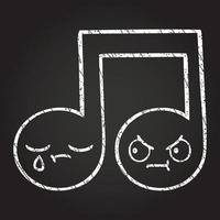 Music Notes Chalk Drawing vector