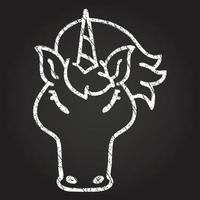 Unicorn Face Chalk Drawing vector