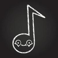 Musical Note Chalk Drawing vector