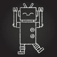 Robot Chalk Drawing vector