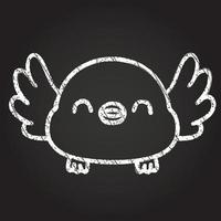 Cute Chick Chalk Drawing vector