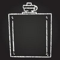 Hip Flask Chalk Drawing vector