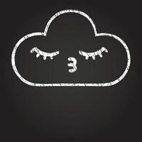 Storm Cloud Chalk Drawing vector